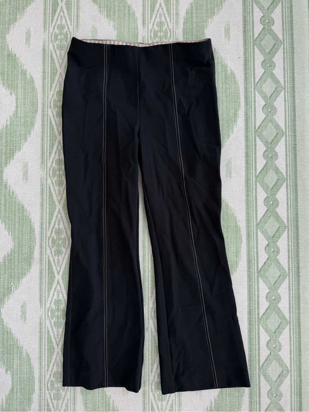 Anthropologie Essential Crop Flare Black Pants Small